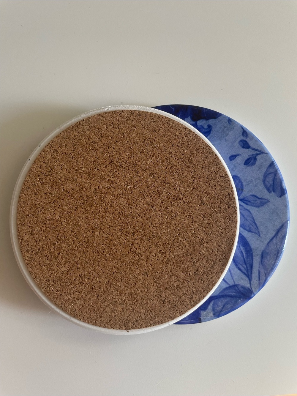 Blue Floral Round Coasters - Picture 6 of 7